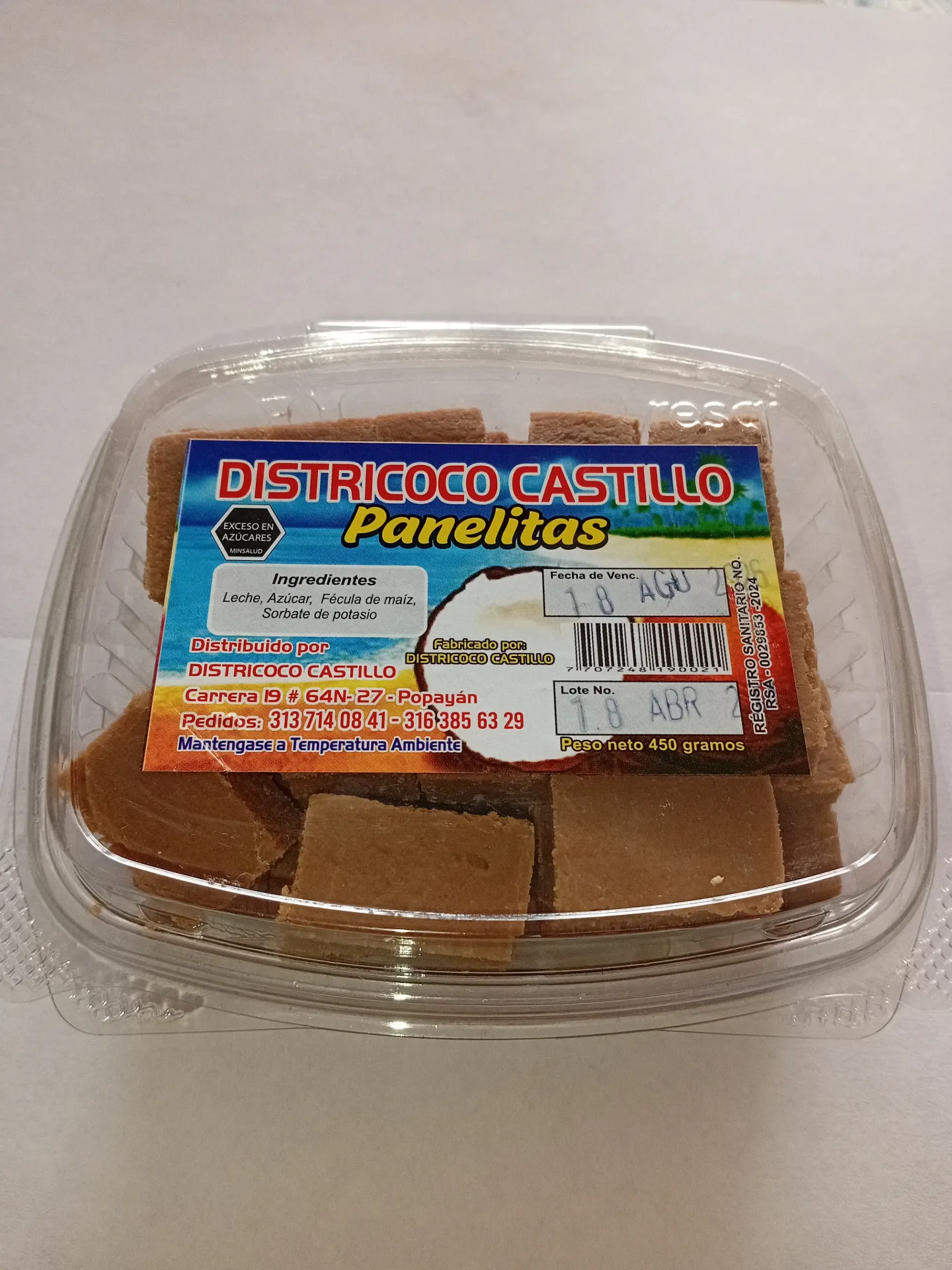 [252] PANELA POR CAJA DISTRICO
